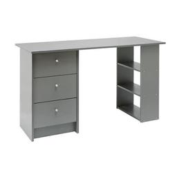 Malibu 3 Drawer Desk - Grey fully assembled but all new and we can deliver local free 
 The drawers can be positioned at either end and you can use it as a dressing table or an office desk. it has a simple, modern design with shining handles
Wood effect desk with plastic handles.
3 drawers with metal runners.
3 fixed shelves 
Size H72.1, W120, D49cm