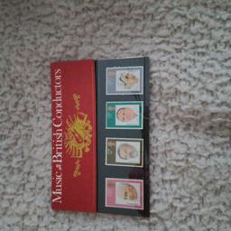 British Music Conductors stamps in original packaging.