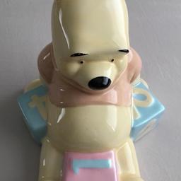 Ceramic Winnie the Pooh ‘piggy bank’ savings jar.
Used as nursery decoration but no longer needed.
Excellent condition, good as new.
Collection from M30 Eccles area of Manchester, about 5 minutes drive from the Trafford Centre.
I can meet or deliver LOCALLY.