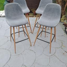 HI, ALL

I HAVE A SET OF FOUR BARR STOOL CHAIRS. GREY, NICE CONDITION. ORIGINALLY BROUGHT FROM DEBENHAMS, SELLING DUE TO CHANGE OF DECOR AND HAVE REPLACE WITH NEW COLOUR BARR STOOLS. HENCE PRICE AT. WILL CONSIDER SENSIBLE OFFERS!! CHEERS
