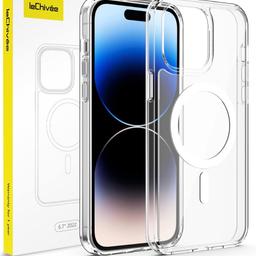 leChivée Magnetic Crystal Clear Designed for iPhone 14 Plus Case Compatible With Mag Safe, Drop Protection Anti-Yellow Scratch Resistant Hard Back Slim Phone Cover Case for iPhone 14 Plus 6.7’’