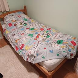 Double sided boys single duvet cover and pillowcase.