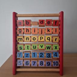Alphabet and numbers abacus. From smoke and pet free home. Collection B44 0hz.