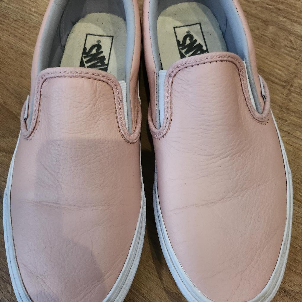 Pink, leather, slip-on Vans, size 6.5. Only worn a couple of times. Collection RG30 3PX.