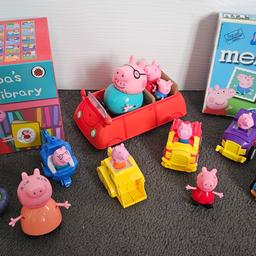 Peppa Pig sets:
Cars and figures
30 books
Memory