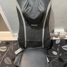 homedics massage chair with up and down motion heated massage, pads various speeds demo lower back, upper back mid back shiatsu, 1 of 2