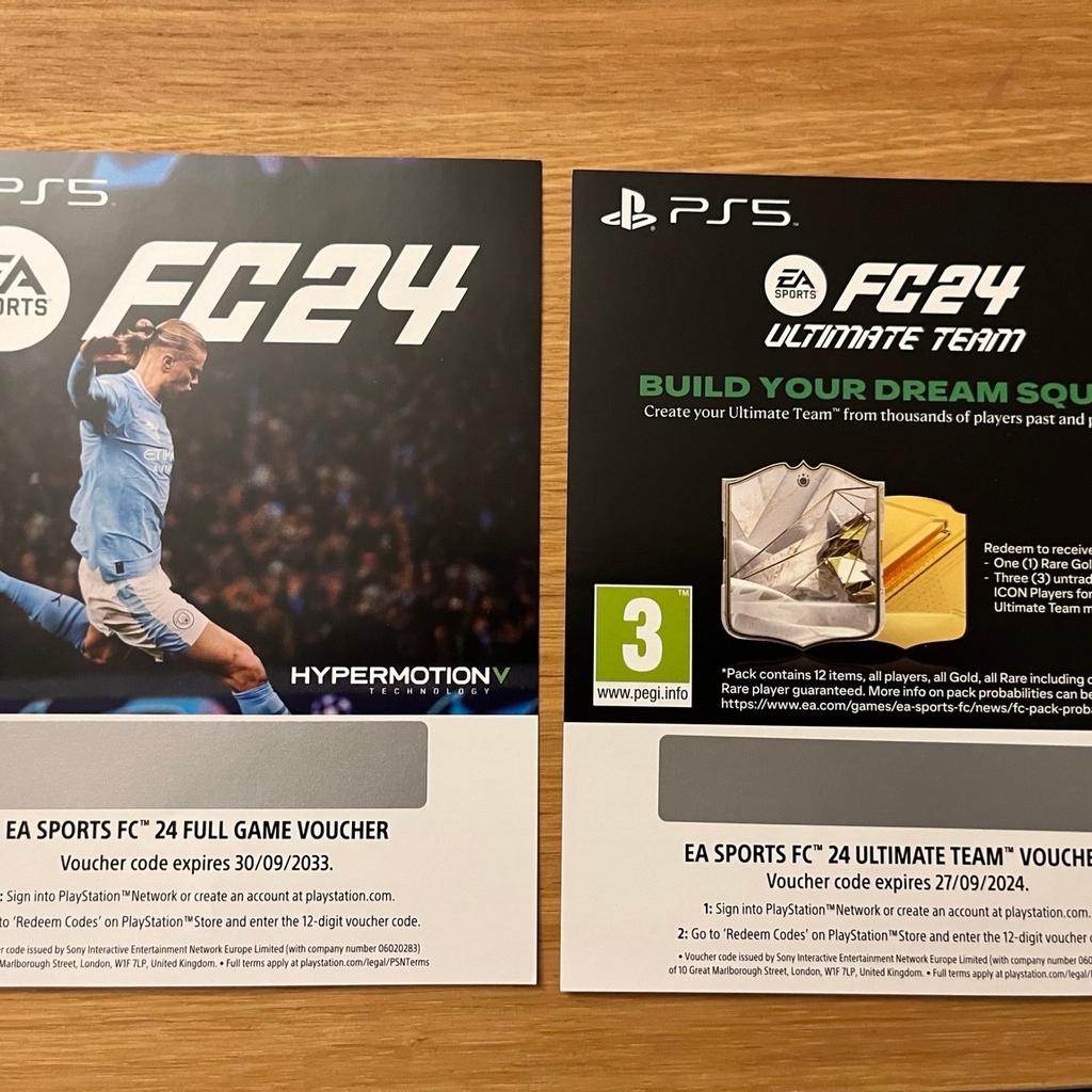 EA FC 24 PS5 game code + Ultimate Team code in CV31 Warwick für 40,00 ...