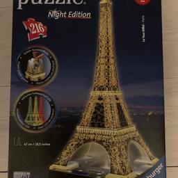 Pussel Eiffeltornet Night Edition.
Ravensburger 3D.