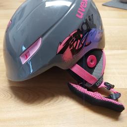 Unfallfreier gebrauchter Skihelm in Gr.51-55cm grau-pink - UVEX, Verstellbar😊 Keine Rücknahme, Versandkosten übernimmt käufer😊