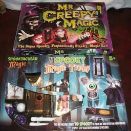 2 Boxes of Children's Magic Tricks

Mr Creepy Magic have been opened , but have checked the boxes and all of the contents are in there.

The 70 Spooky Magic Tricks has never been opened.

DUE TO SHPOCK CHANGING THE WAY THAT YOU CAN NOW ONLY DO PUBLIC MESSAGING THROUGH THE APP WHICH I DO NOT HAVE,THE ONLY WAY TO MESSAGE ME NOW IS BY PUTTING AN OFFER IN ON THE ITEM I'M SELLING EVEN IF THE OFFER IS £0 IF IT IS JUST A QUESTION THAT YOU WANT TO ASK ME.