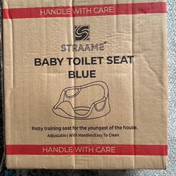 New in sealed box
Rrp £16
Smoke and pet free household

POTTY TRAINING SEAT: suitable for boys and girls. This padded toilet seat is suitable for most toilet seats, and the installation takes only a few seconds.
ERGONOMIC DESIGN: The high backrest, along with the splash guard in the front of the toilet seat, will make potty training easier for you and your baby.
SOFT REMOVABLE CUSHION: comes with two padded cushions, easily removable thanks to the Velcro attachments. Having two cushions allows you to rotate while cleaning one of them. You can clean it with warm water or with some disinfectant wipes.
SECURE BUILT-IN HANDLES: The baby seat comes with built-in rubber handles for a more feeling of security for your toddler.
The four non-slip rubber strips and an adjustable bar attachment hold the toilet seat in placing on the adult toilet seat to prevent it from coming off.

LOADS OF OTHER BARGAINS AVAILABLE PLEASE TAKE A LOOK