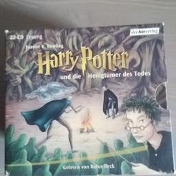 Hörbuch, Harry Potter und die Heiligtümer sucht ein neues Zuhause, ist in Top Zustand und wohnt in einem Rauch - Tier freiem Haushalt. Insgesamt 22 CDs.
Keine Rücknahme und keine Garantie.

KEIN VERSAND NUR ABHOLUNG!

ANFRAGEN OB NOCH VORHANDEN WERDEN NICHT BEANTWORTET!