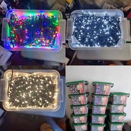 CHRISTMAS  MULTIFUNCTION 
STRING LIGHTS ((200 BOXES)) AVAILABLE IN 3 COLORS.
(500 LED, 43METERS)

FOR INDORE / OUTDOOR 

WARM WHITE 
BRIGHT WHITE
MULTI COLORS 

£13-EACH ONLY

CASH ON COLLECTION
CAN POST WITH EXTRA 

COLLECTION IN NEW MALDEN NEAR NEW MALDEN BAPTIST CHURCH (KT3)

ANY ENQUIRY INBOX ME