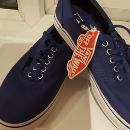 Men's blue canvas Van's footwear,size 9 New, not worn. £57.99 on web sites, now only £29. pick up only