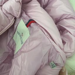 Moncler snowsuit 18-24mths, pink, condition like new.