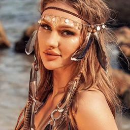 Runmi Bohemian Headchain Layered Feather Headband Dreamcather Festival Hair Pieces Jewelry Accessories for Women and Girls