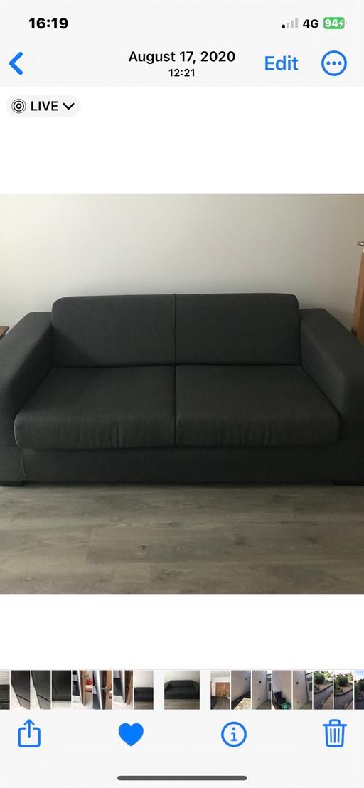 Buy & Sell South East London Widmore - South East London - Photos for 3 Seater Sofa - Charcoal fabric