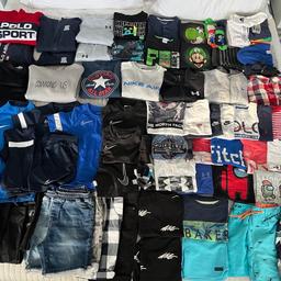 Boys bundle of clothes. Very good condition. Ages 7/8/9 years. Buyer to collect from Bexley. Include:

Tracksuits - Ralph Lauren, River Island, Under Armour

Jumpers/hoodies - Zara, Converse, Nike, Under Armour, Lacoste, Fat Face

T-shirts - Northface, Gant, Nike, Ralph Lauren, Quicksilver, Levi, Abercrombie, Zara, 3pommes, Under Armour, Among Us, Next

Short sets - Ted Baker, Next

Shorts - Next denim, Primark

Trousers - Zara

Nike dri fit -
Blue long sleeved top, navy & blue t-shirts, navy bottoms, navy shorts, blue & navy socks
Black long sleeved top, tshirt, shorts & socks

Thermals - Campris tops & bottoms

Pyjamas - Next, Primark, Asda
Yoshi & Luigi
Mario socks x4

Swim shorts - Next, Ted Baker green set

X2 Next scarfs
Navy &’black gloves
X2 River Island hats
Next/River Island boxer shorts