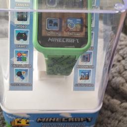 minecraft smart watch worn once as my son did not like it 
it's as new and comes boxed with charger and packaging as new