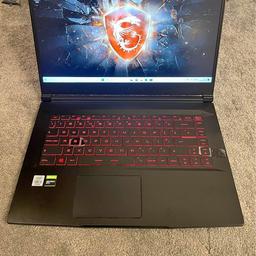 MSI GF63 Gaming Laptop 

15.6" 

Gtx 1650 4GB DDR6 Vram 

8Gb Ram 

256Gb & 500Gb SSD

Boxed

Genuine charger

Genuine windows 11

2 keys are loose. Taped and work fine

Can put on office too

Thanks