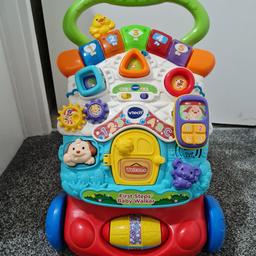 VTECH BABY WALKER ALL COMPLETE. REMOVABLE ACTIVITY PANEL CAN BE REMOVED FOR FLOOR PLAY. GREAT CONDITION. Still available in Smyths.