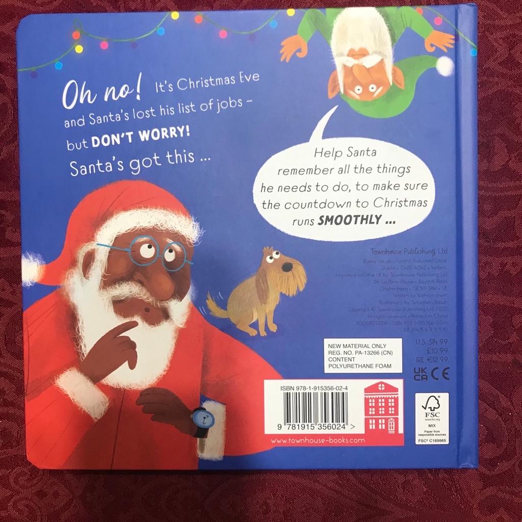 New hardback sensory (touch and feel) book - Santa’s Christmas Countdown

Brand new, from smoke free home

Collection from Whitefield Manchester M45 or buyer to pay postage

Other kids items listed if interested