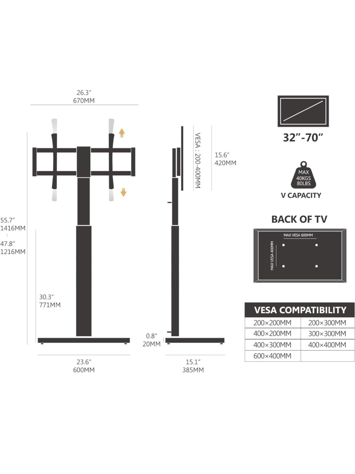 Tv Stand With Integrated Cable Management In Se10 London Für 45 00