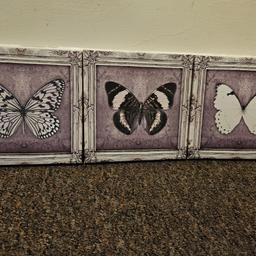 3 small butterfly canvas 
large flower canvas 
free to collect