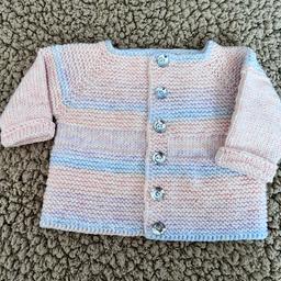 Hand made, newborn baby girl cardigan, brand new. Postage available, collection Kingstanding B44