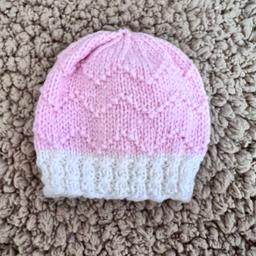 Hand made, newborn baby girls hats, brand new. £2.50 each. Postage available, collection Kingstanding B44