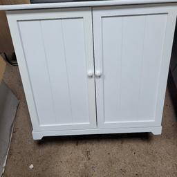 Bathroom sink pedestal cupboard. 
Sizes in pictures.  collection only thanks.