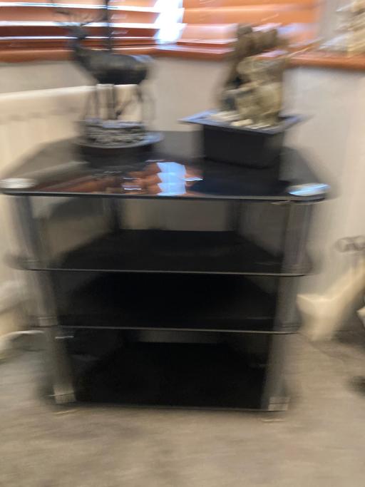 Buy & Sell South East London Bromley - Photos for 3 Tier black glass side table