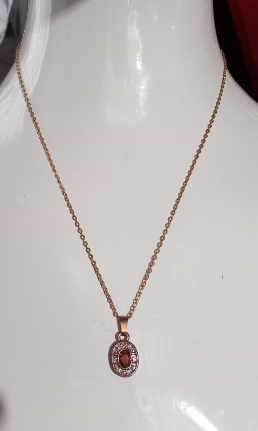 Buy & Sell Merseyside Saint Helens - Photos for ruby and clear gemstone pendant and chain