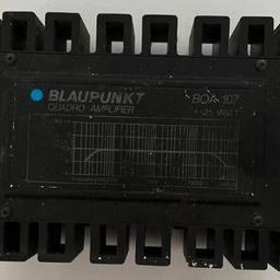Blaupunkt BQA 107 Quadro Amplifier Verstärker 4x25 Watt Endstufe Audio-Verstärker 4 Kanalverstärker für Old- und Youngtimer Audioverstärker RR, RF, LR, LF, 12V, Input, Gain ADJ