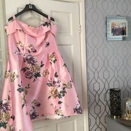 Pink off the shoulder dress suitable day or evening party dress