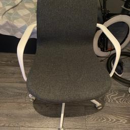 Grey and White swivel chair as new as not used much. Item is quite heavy and is collection only