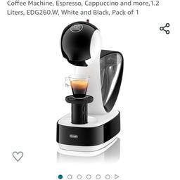 New sealed unused

DeLonghi Nescafé Dolce Gusto Infinissima Pod Capsule Coffee Machine, Espresso, Cappuccino and more,1.2 Liters, EDG260.W, White and Black, Pack of 1

RRP £110

New with 48 pack of cappuccino pods

RRP £15

Selling machine and pods together