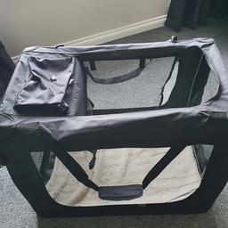 Soft foldable dog crate.
Fantastic condition.
Hardly used.
Side and front entrance.
Priced for quick sale, ideally today.
Can deliver for petrol costs if not too far.