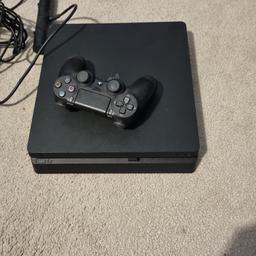 PS4 with a VR Head set. Comes with a power lead and is in good working order. I have included the Controller but we cannot get it to connect to the PlayStation. We have now purchased a PS5 so decided to sell and not buy another controller. I'm more than happy for you to bring a controller with you to test. Also included is 3 games.