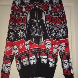 Star Wars Christmas Jumper, Only used a couple of times, Size Mens small (but this fitted my 14 yr old), From pet free and smoke free home, Collection from B64 area of Cradley Heath.