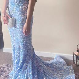 Beautiful sequin gown. strapless with fish tail. worn once for few hours at prom. ideal for prom/party/formal event. reasonable offers considered.  collection wn4