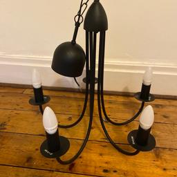 IKEA 5 bulb chandelier including bulbs and ceiling fastening. ** CASH ON COLLECTION**