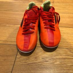Adidas size 4 (not 13.5 as in the category) Speedflow firm ground football boots. Colour - Red / Orange. Boots are in excellent condition.