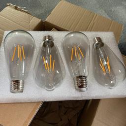 8 x Clear Edison shape, screw cap E27 base lightbulbs.
Brand new in box
💡NOTE - These ST64 E27 Edison light bulbs are non-dimmable.