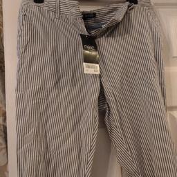 striped next straight leg trousers 👖 size 6 petite from next. new with tags. collection only please 👍