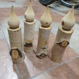 4 Stück Holzkerzen neu für den Adventkranz oder als Dekoration 

top Zustand 
Nichtraucherhaushalt 
Flohmarkt Flohmarktware