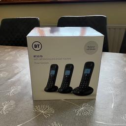 BT home telephones
BT3570
Three handsets
NEW - RRP £85
Excellent condition, Barely used

Only selling as moved home,
so ended up with doubles
