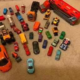 Bundle of mixed cars, trucks and Thomas the engine tanks 
Really good condition