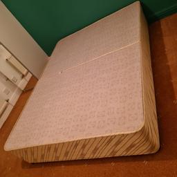 Sealy Double Bed Firm Edge Base with a John Lewis Natural Collection Linen 6000 Pocket Spring Mattress. In good condition except for a small pink stain from sheets (see picture). Collection Only.