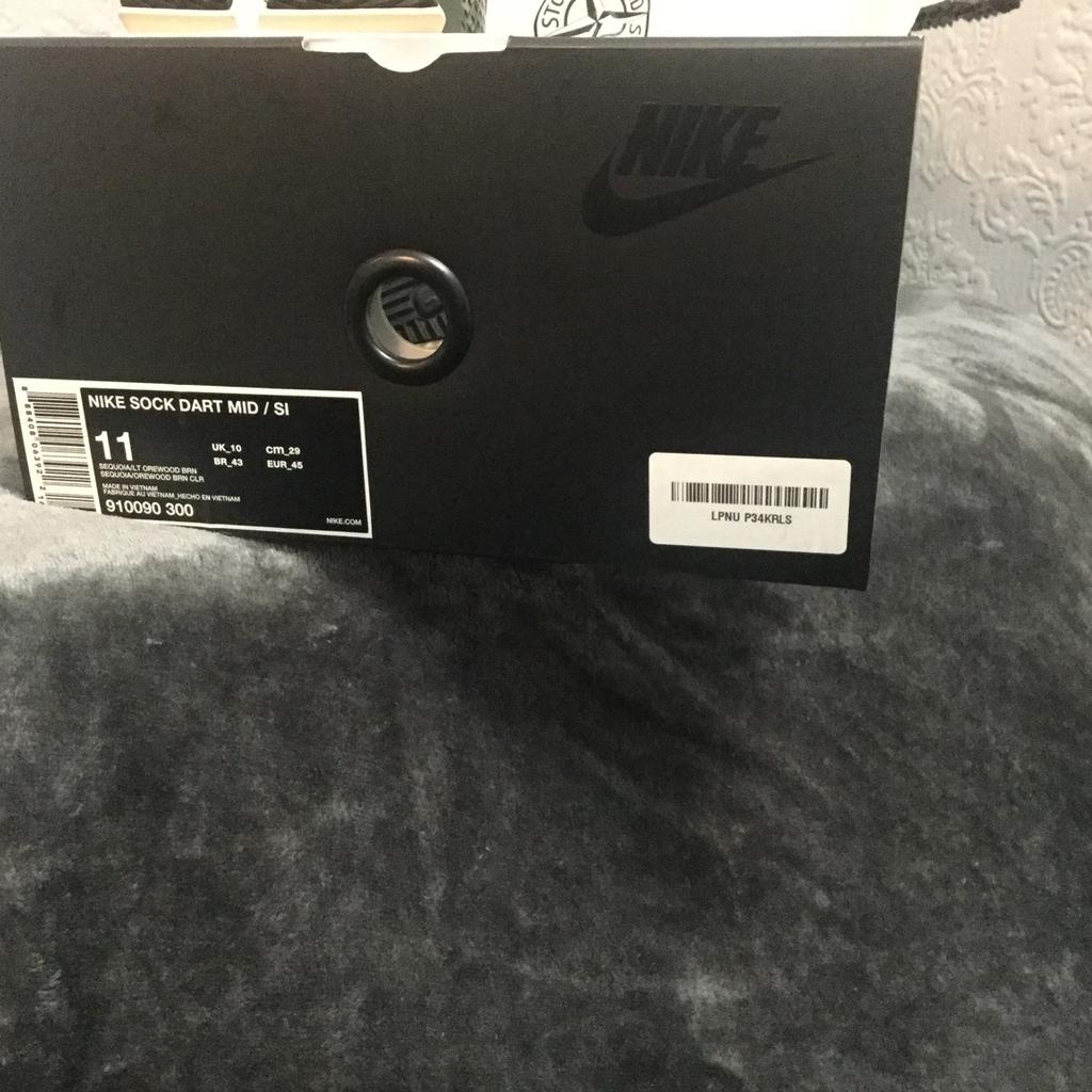 Nike stone island trainers never used uk size 10. Cost 280 from USA
